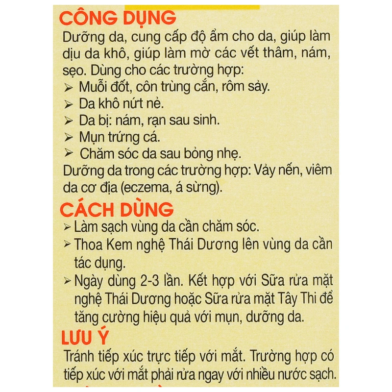 Kem nghệ Thái Dương Nano Bạc dưỡng da, mờ sẹo, mờ thâm tuýp 20g - 11